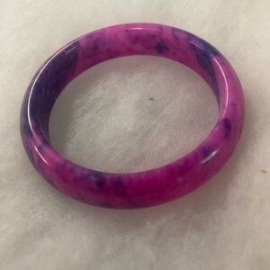 Purple Marble Jade Bangle Bracelet